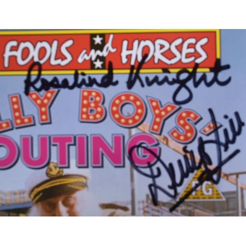 124 - Only Fools & Horses - The Jolly Boys' Outing (1989 Christmas Special) - multi-signed autographed VHS... 