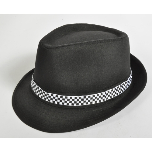 13 - Only Fools & Horses - Patrick Murray (Mickey Pearce) - an autographed black hat with chequered band,... 