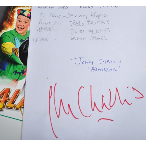 142 - Estate Of John Challis - Aladdin (2020) - Challis' personally used Pantomime script from his final P... 