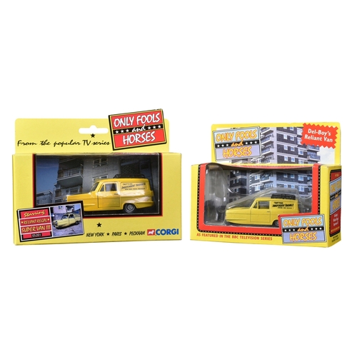 161 - Only Fools & Horses - Reliant Regal Supervan III - two boxed diecast models of the famous 'Trotter V... 