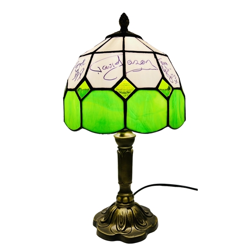 168 - Only Fools & Horses - a Tiffany style multi-coloured glass shaded table lamp, identical to the one s... 