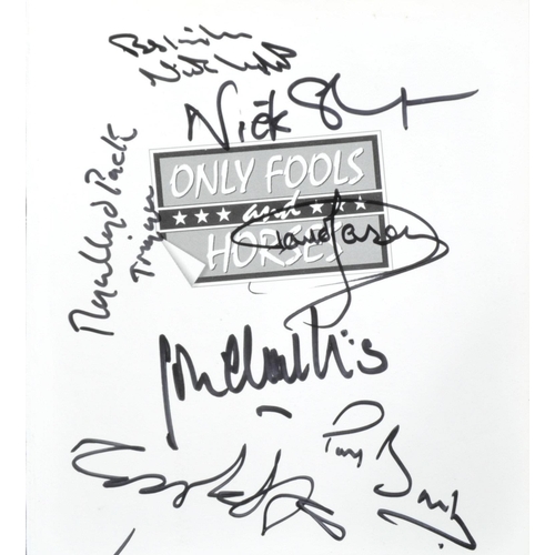 223 - Only Fools & Horses - a cast signed page from The Bible Of Peckham script book, autographed by x7 of... 