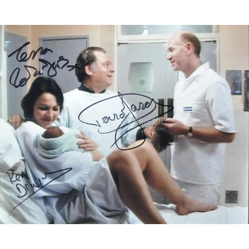 32 - Only Fools & Horses - Three Men, A Woman & A Baby - triple autographed 8x10