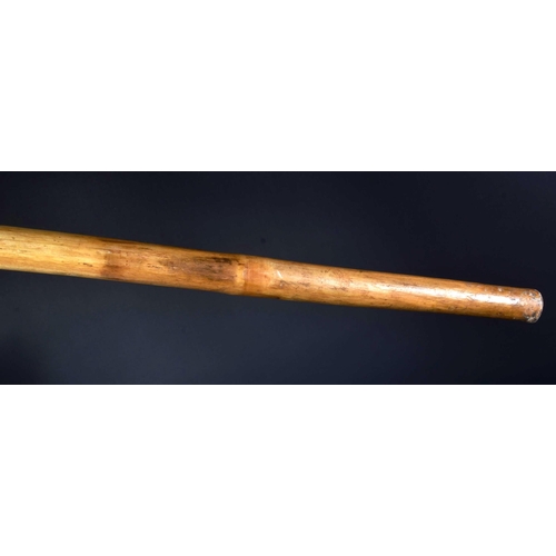 63 - Estate Of John Challis - Challis' personal hiking walking stick / cane. African hardwood constructio... 