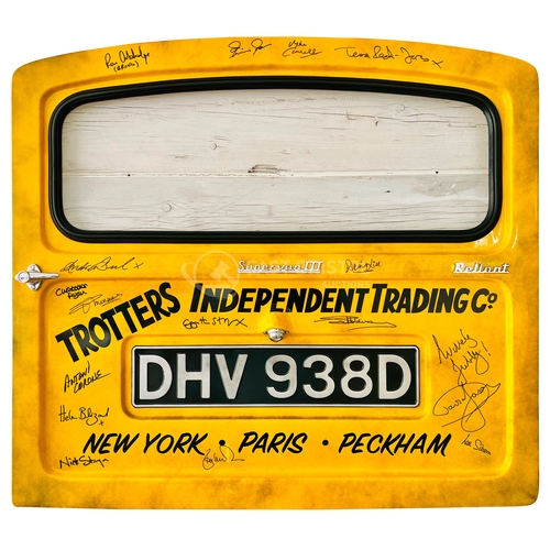 7 - Only Fools & Horses - Trotter Door - autographed Trotter Van rear door, signed by sixteen members of... 