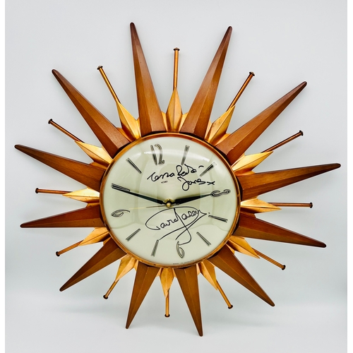 90 - Only Fools & Horses - a vintage Metamec made starburst wall clock, identical to that seen in the Tro... 