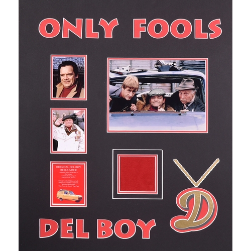 19 - Only Fools & Horses - Del Boy - an original swatch of fabric from one of Del's iconic red turtleneck... 