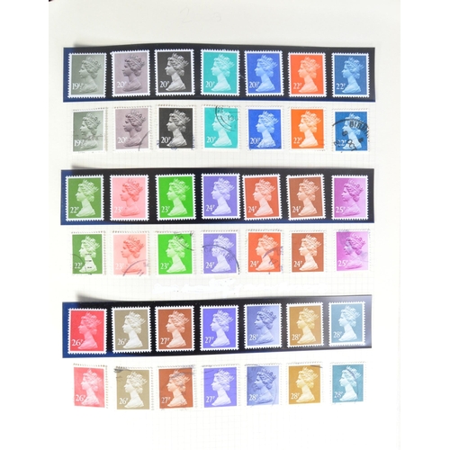 1123 - Three albums of unfranked and franked British decimal and pre-decimal stamps to include franked and ... 