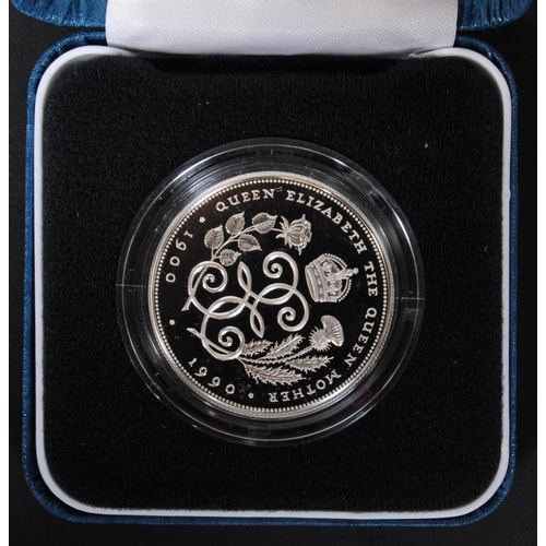 1127 - A collection of seven commemorative silver proof coins. Comprising of 1996 £2 coin celebration of fo... 