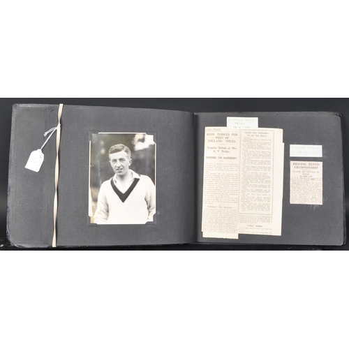 1146 - A local interest c1920s - 1950s scrapbook / photograph album compiled by Hanham Tennis player Mr C G... 