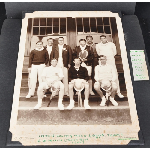 1146 - A local interest c1920s - 1950s scrapbook / photograph album compiled by Hanham Tennis player Mr C G... 