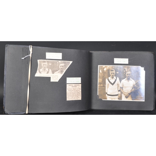 1146 - A local interest c1920s - 1950s scrapbook / photograph album compiled by Hanham Tennis player Mr C G... 