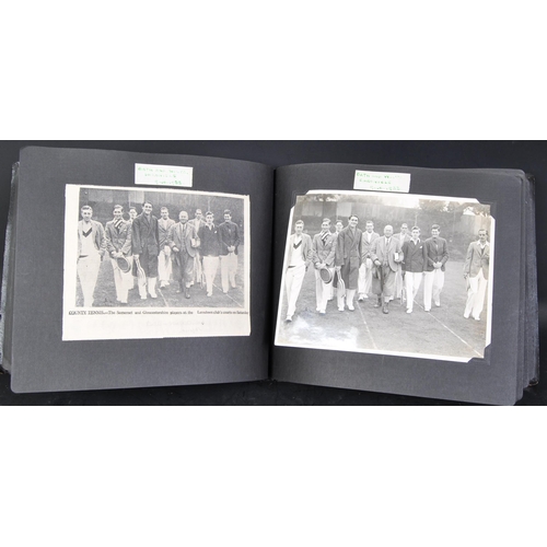 1146 - A local interest c1920s - 1950s scrapbook / photograph album compiled by Hanham Tennis player Mr C G... 