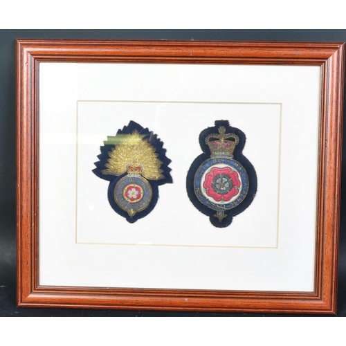 1149 - Two vintage Royal Fusiliers bullion wire blazer badges, one depicting the fused or ' smoking ' grena... 