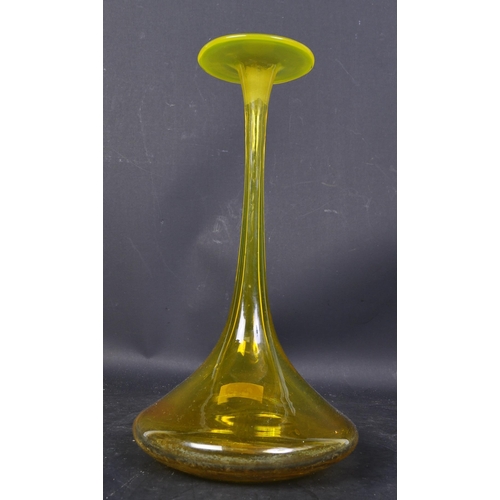 618 - Blenko Glass - A vintage retro mid 20th century circa. 1960's Blenko Glass amber shot decanter havin... 