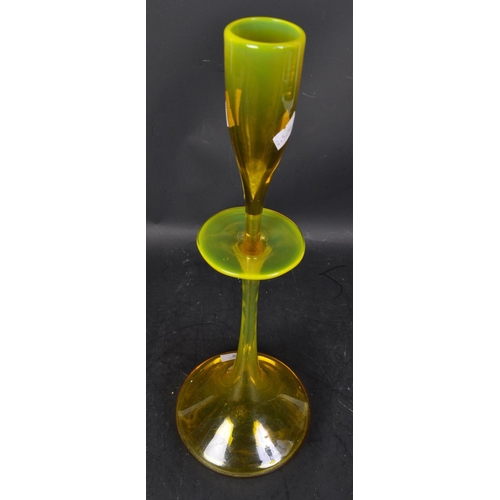 618 - Blenko Glass - A vintage retro mid 20th century circa. 1960's Blenko Glass amber shot decanter havin... 