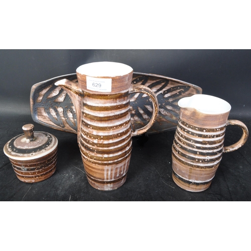 629 - Ports Pottery - Rye Sussex - A retro vintage 20th Century stoneware ceramic pottery coffee / tea ser... 