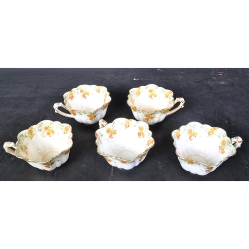 630 - The Foley china - An early 20th Century English fine bone china tea service / set. Comprising of fiv... 