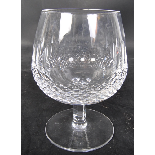 632 - A set of four vintage 20th century Waterford Crystal 'Lismore' brandy cut glass drinking glasses. Ea... 