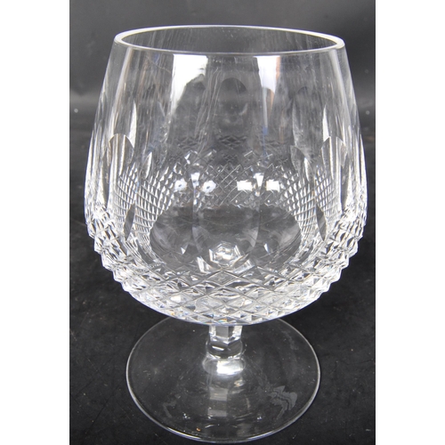 632 - A set of four vintage 20th century Waterford Crystal 'Lismore' brandy cut glass drinking glasses. Ea... 