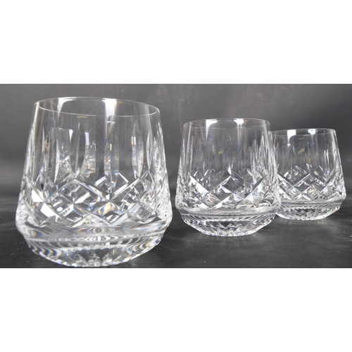 635 - A set of six vintage 20th century Waterford Crystal 'Lismore' whiskey cut glass drinking glasses. Ea... 