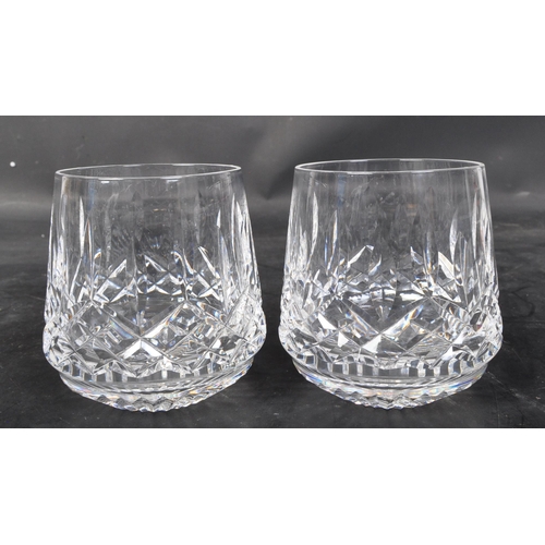 635 - A set of six vintage 20th century Waterford Crystal 'Lismore' whiskey cut glass drinking glasses. Ea... 