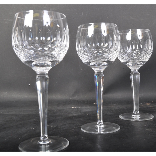 638 - A set of six vintage 20th century Waterford Crystal 'Lismore' hock cut glass drinking glasses. Each ... 