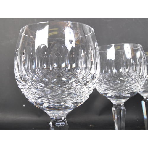 638 - A set of six vintage 20th century Waterford Crystal 'Lismore' hock cut glass drinking glasses. Each ... 