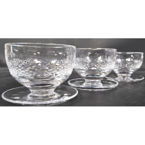 640 - A set of six vintage 20th century Waterford Crystal 'Lismore' footed fruit / dessert cut glass bowls... 