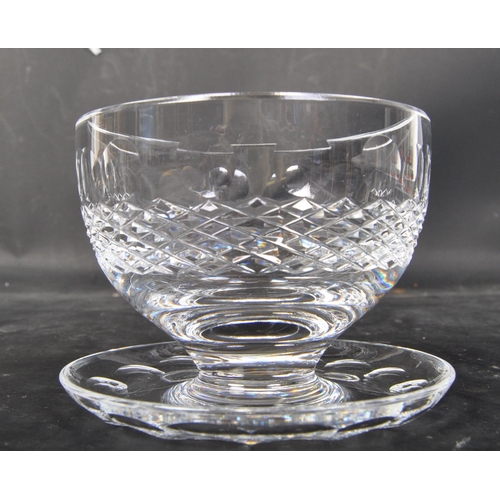 640 - A set of six vintage 20th century Waterford Crystal 'Lismore' footed fruit / dessert cut glass bowls... 