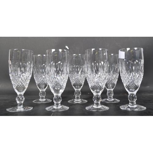 642 - A set of six vintage 20th century Waterford Crystal 'Lismore' pilsner / short stemmed flute cut glas... 