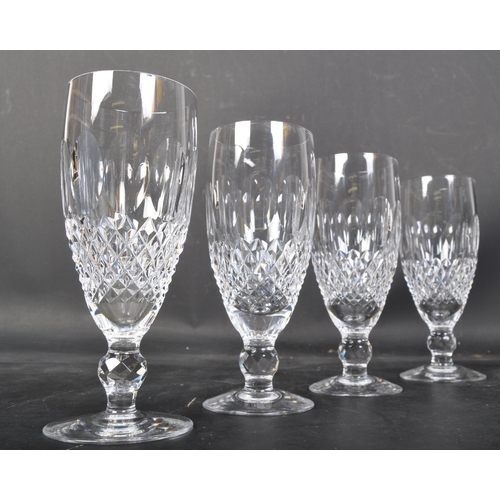 642 - A set of six vintage 20th century Waterford Crystal 'Lismore' pilsner / short stemmed flute cut glas... 