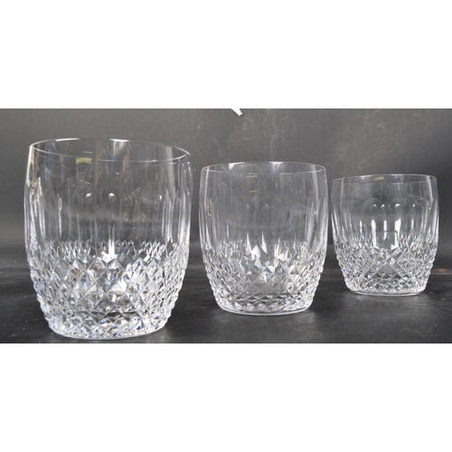 644 - A set of six vintage 20th century Waterford Crystal whiskey cut glass drinking glasses. Each measuri... 