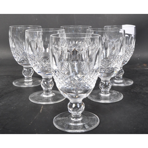 648 - A set of six vintage 20th century Waterford Crystal 'Lismore' multi purpose wine / water cut glass d... 