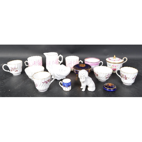 651 - A collection of ceramics to include coffee service, plates, chocolate cup and saucer of continental ... 