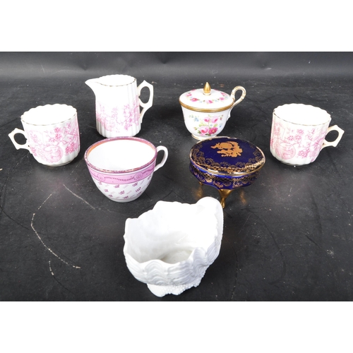 651 - A collection of ceramics to include coffee service, plates, chocolate cup and saucer of continental ... 