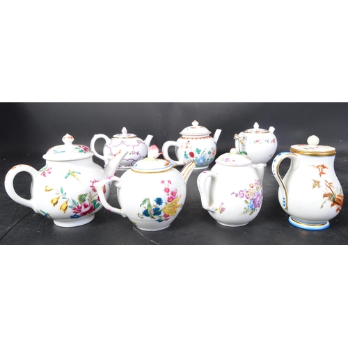 660 - A collection of Victoria and Albert Museum bone china tea pots to include Chelsea-Derby, Chinese, Ve... 