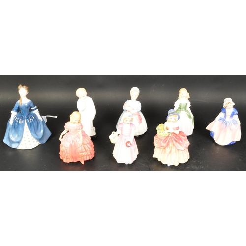 675a - Royal Doulton - Collection of retro vintage 20th Century lady / women / girl miniature ceramic figur... 