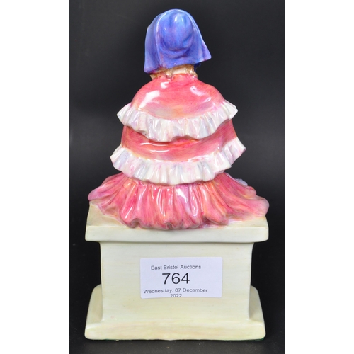 764 - Early 20th Century hand painted Royal Doulton fine bone Art Deco figurine title 'forget me not'. Of ... 