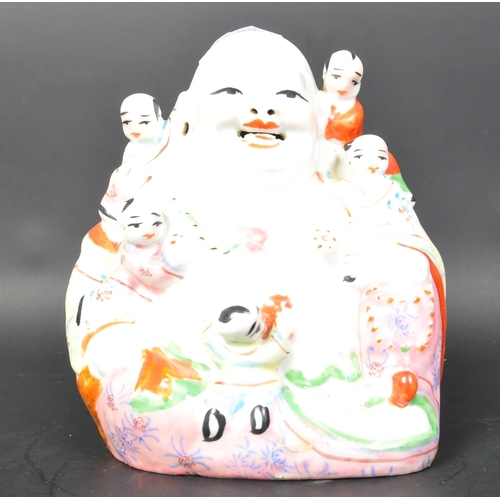 783 - An early 20th century circa. 1930's republic period Chinese laughing fertility Hotei buddha figure d... 