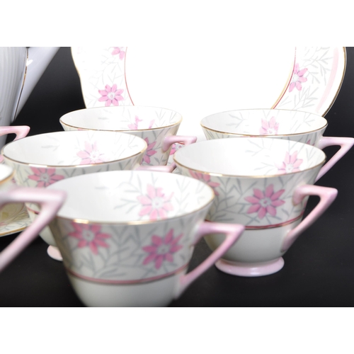 705 - An early 20th century Art Deco circa 1930s Royal Doulton fine bone china  complete 21 pieces tea ser... 