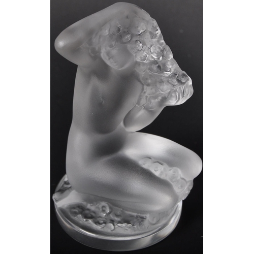 605 - Lalique, France - An early 20th century Art Nouveau design Lalique France figurine of female nude br... 