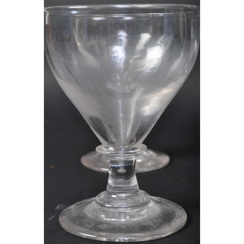 606 - A Victorian 19th century Rummer etched cut glass drinking glass with a repeating pattern all across,... 