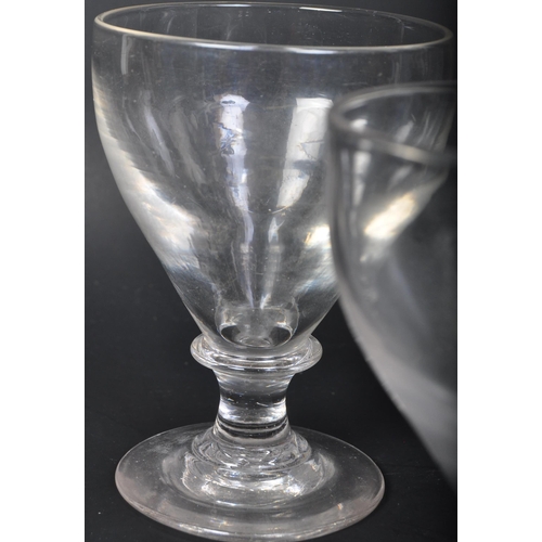 606 - A Victorian 19th century Rummer etched cut glass drinking glass with a repeating pattern all across,... 