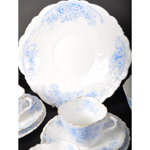 666 - A 19th century Victorian porcelain tea service in the manner of Grainger. The service comprising cup... 