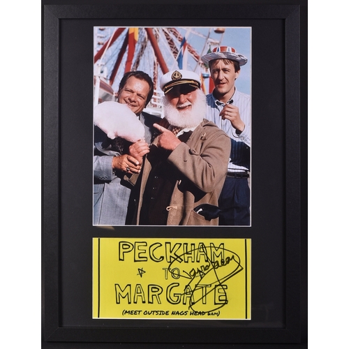 116 - Only Fools & Horses - The Jolly Boys' Outing - framed autograph presentation featuring an autograph ... 