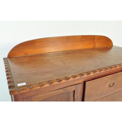 1154 - An early 20th century South African hardwood sideboard credenza originally from South Africa. Raised... 