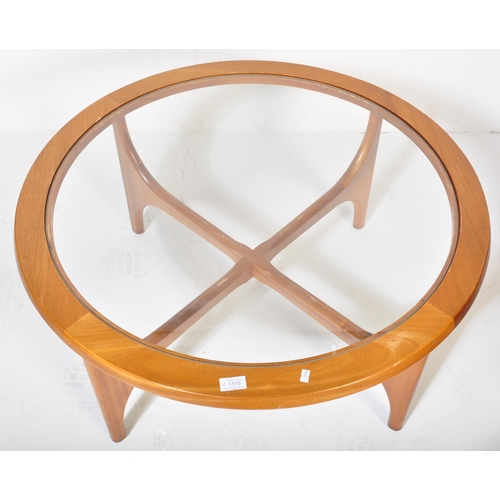 1175 - A retro vintage 1960's G-plan astro style teak wood atomic / coffee / centre occasional table with d... 