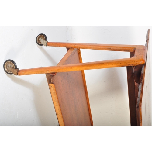 1198 - Remploy - A vintage retro mid 20th century teak Remploy serving trolley. The trolley having two drop... 