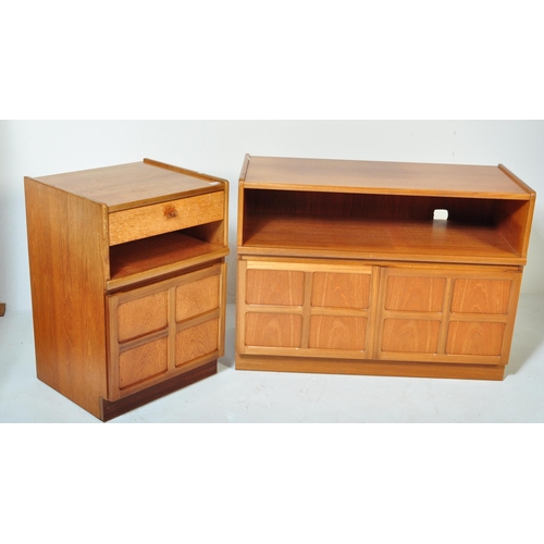 1222 - Nathan Furniture - Squares Range - Two pieces of retro vintage mid 20th century circa. 1960's teak N... 